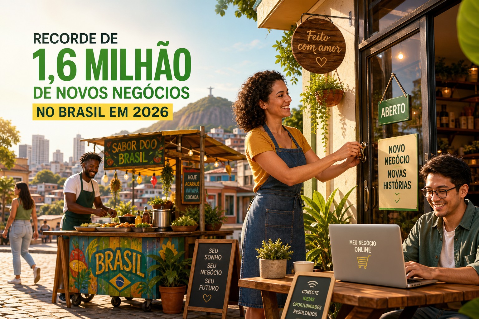 1,6 milhao de novos negocios no Brasil: o recorde que prova que comecar vale a pena
