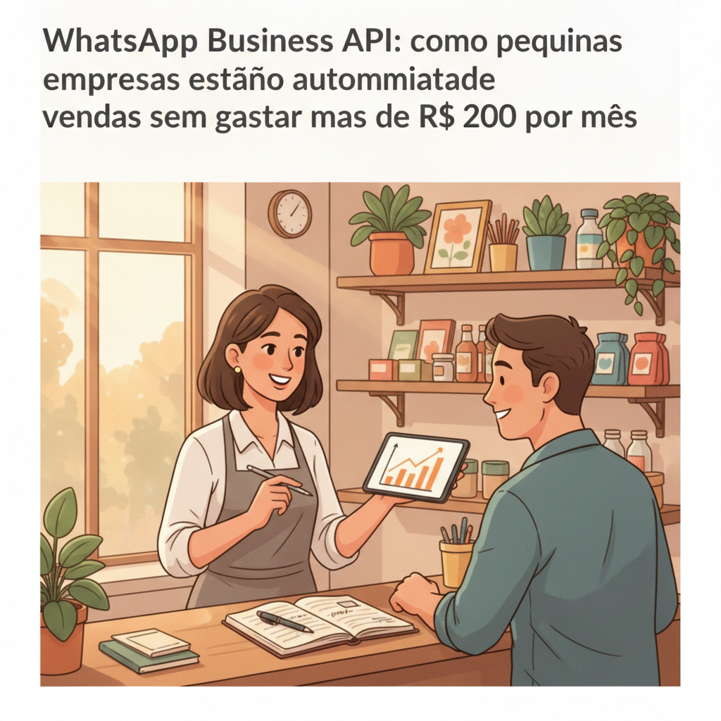 WhatsApp Business API: como pequenas empresas estão automatizando vendas sem gastar mais de R$ 200 por mês