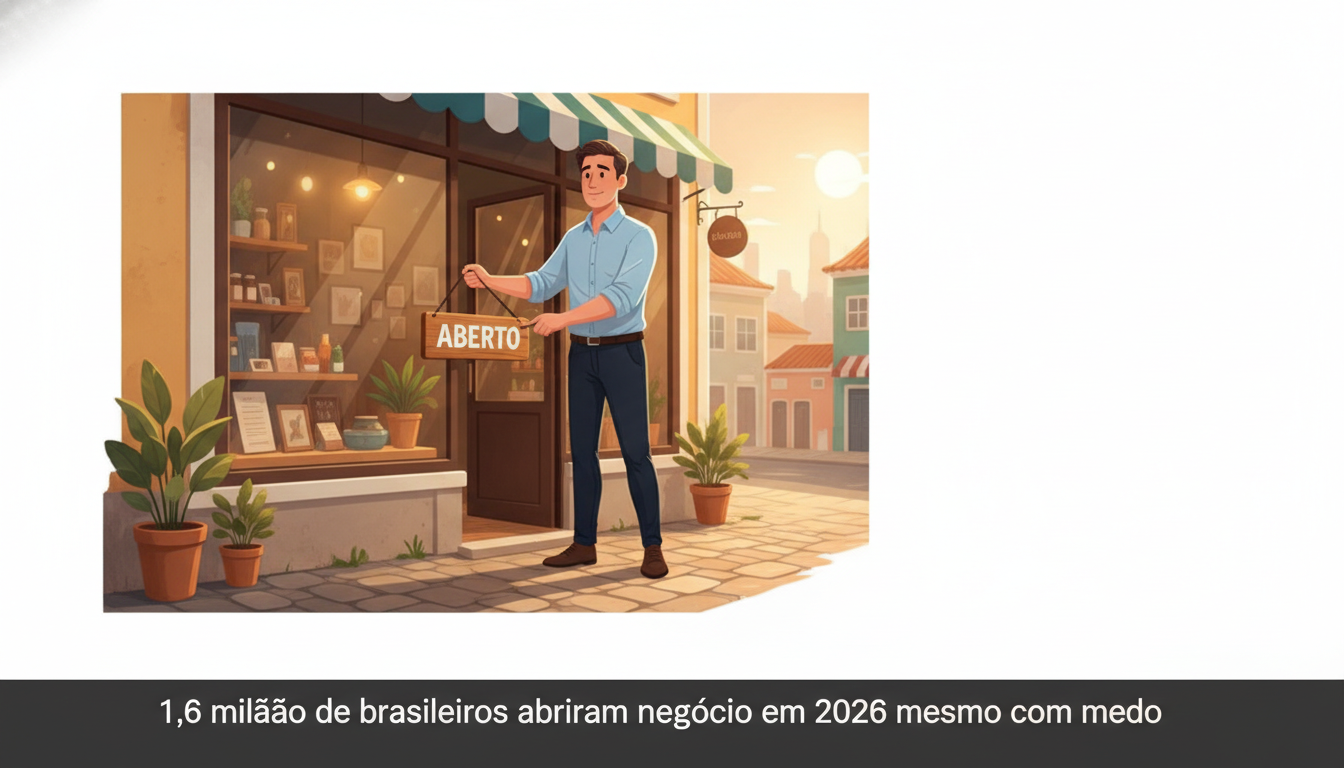 1,6 milhão de brasileiros abriram negócio em 2026 mesmo com medo