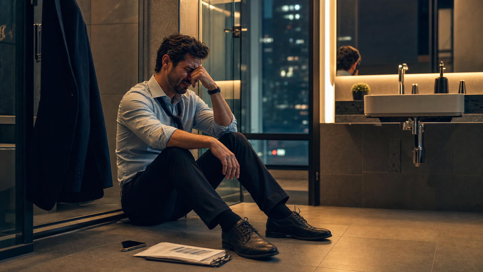 A verdade que ninguem te conta: todo empreendedor que deu certo ja chorou no banheiro