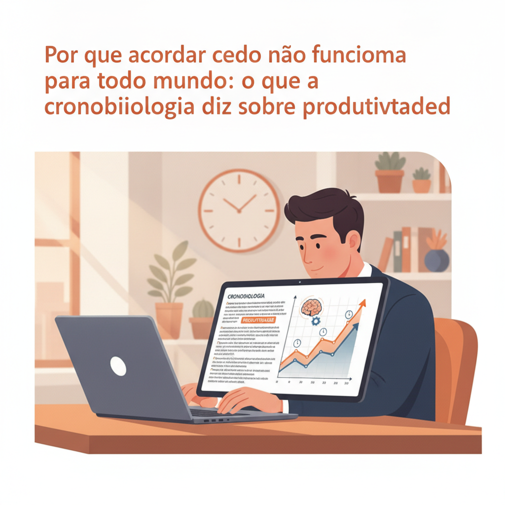 Por que acordar cedo não funciona para todo mundo: o que a cronobiologia diz sobre produtividade