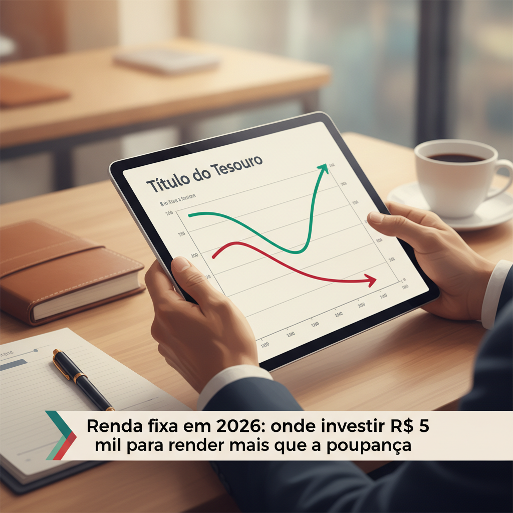 Renda fixa em 2026: onde investir R$ 5 mil para render mais que a poupança
