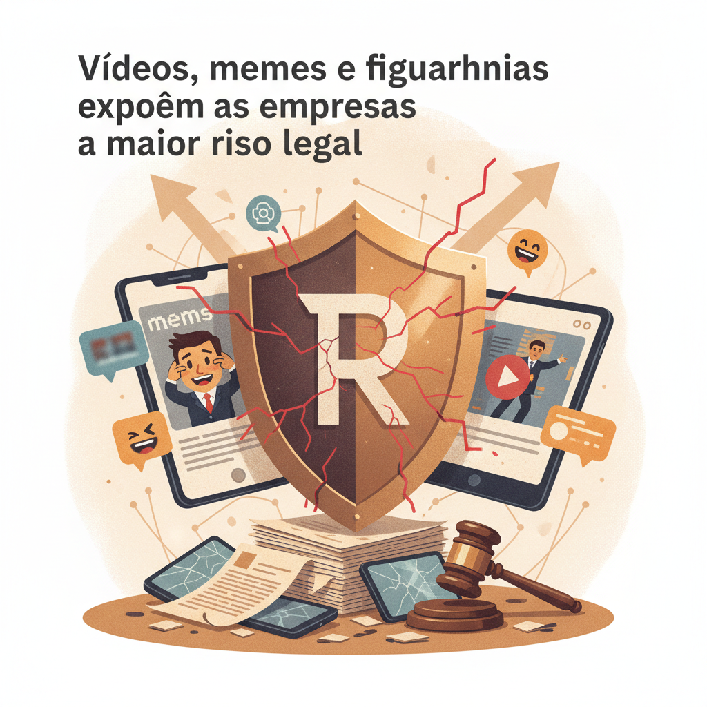 Vídeos, memes e figurinhas expõem as empresas a maior risco legal