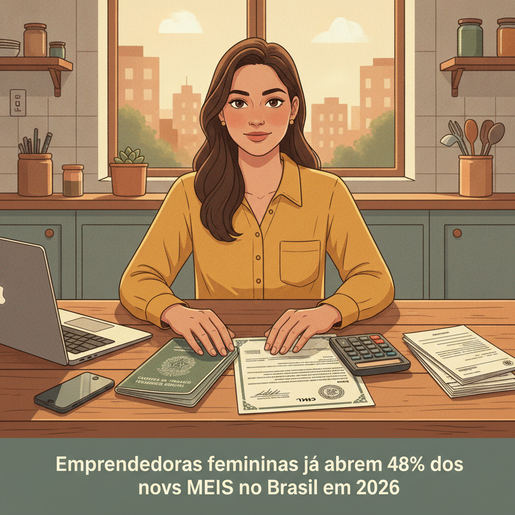 Empreendedoras femininas já abrem 48% dos novos MEIs no Brasil em 2026