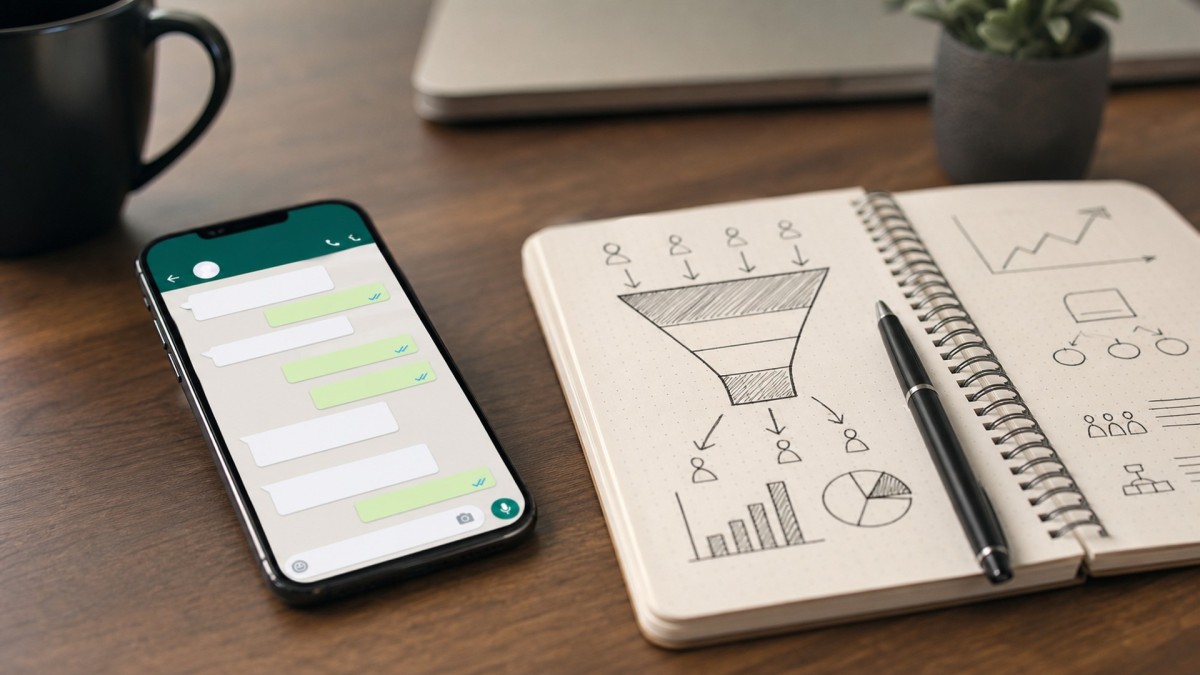 WhatsApp Business em 2026: a mensagem que abre 98% e o funil que converte 20%